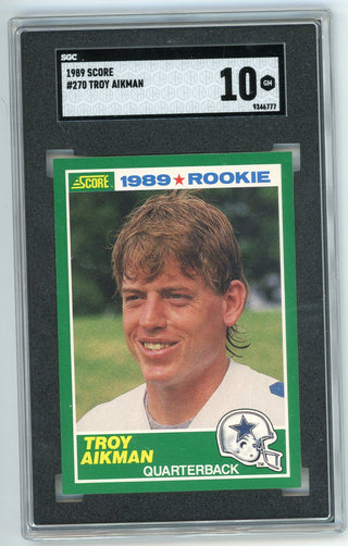 Troy Aikman 1989 Score #270 SGC 10