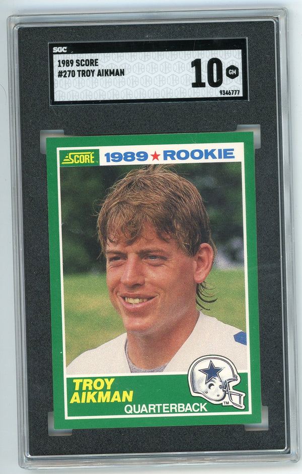 Troy Aikman 1989 Score #270 SGC 10