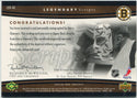 Gerry Cheevers 2005 - 2006 Upper Deck Trilogy Legendary Scripts Autographed Card #LEG-GC