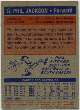 Phil Jackson 1972 - 1973 Topps RC #32