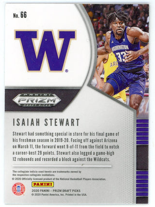 Isaiah Stewart 2020 Panini Prizm Draft Rookie Card #66