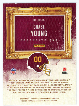 Chase Young 2020 Panini Chronicles Gridiron Kings Rookie Card #GK-35