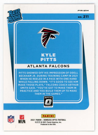 Kyle Pitts 2021 Panini Donruss Optic #211 Card