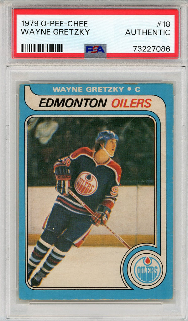 Wayne Gretzky 1979 O-Pee-Chee Rookie Card #18 (PSA Authentic)