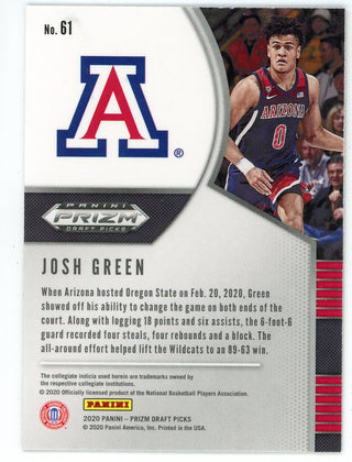 Josh Green 2020 Panini Prizm Draft Rookie Card #61