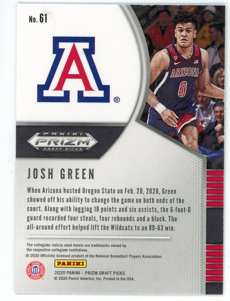 : JOSH GREEN 1st Rookie Card - 2020 Panini Contenders Basketball  - Projected 1st Round Pick in 2020 NBA Draft - Arizona Wildcats :  Collectibles & Fine Art