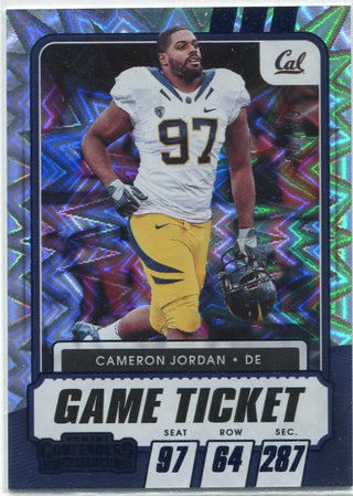 Cameron Jordan 2021 Panini Contenders Draft Picks Game Ticket Blue Explosion Card #86 26/39