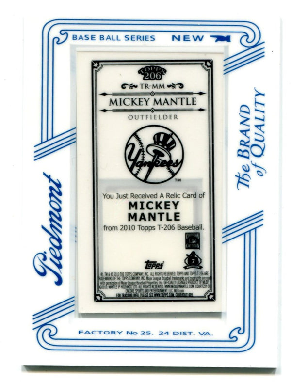 Mickey Mantle 2010 Topps T-206 Piedmont Relic Card #TR-MM