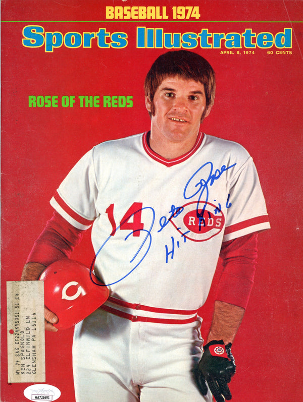 Pete Rose "4256" Autographed Sports Illustrated Magazine - April 8, 1974 (JSA)