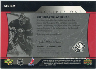 Ryan Miller 2005 - 2006 Upper Deck Trilogy Scripts One Autographed Card #SFS-RM