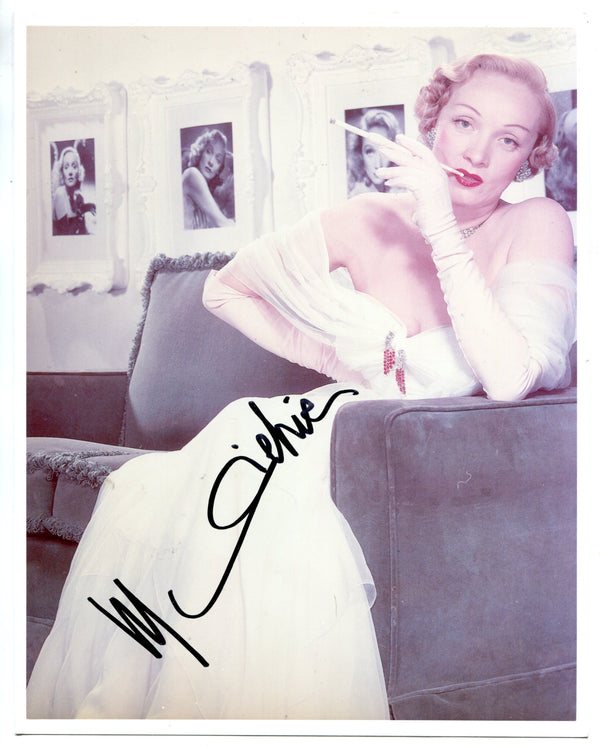 Marlene Dietrich Autographed 8x10 Celebrity Photo