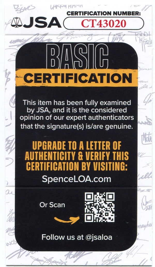 David Wells 1999 Upper Deck Autographed Card JSA Certified