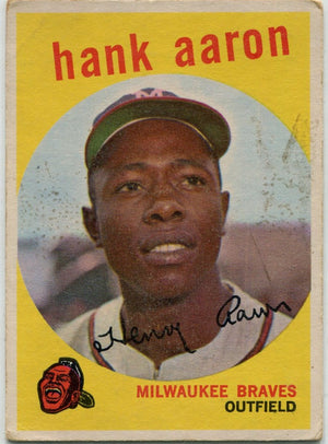 Hank Aaron 1959 Topps Card #380