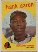 Hank Aaron 1959 Topps Card #380