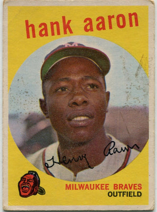 Hank Aaron 1959 Topps Card #380