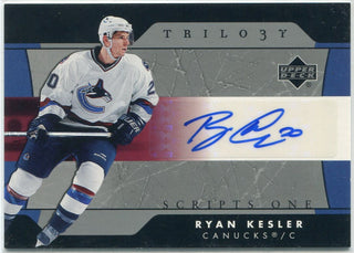 Ryan Kesler 2005 - 2006 Upper Deck Trilogy Scripts One Autographed Card #SFS-RK