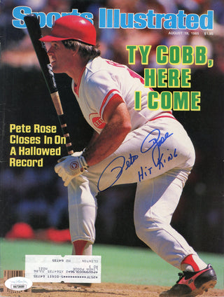 Pete Rose "Hit King" Autographed Sports Illustrated Magazine - August 19, 1985 (JSA)
