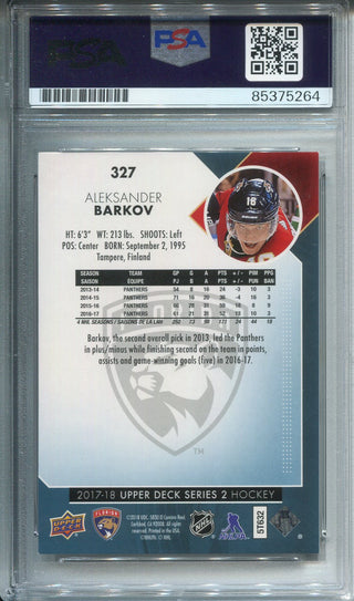 Aleksander Barkov Autographed Upper Deck Card PSA Auto Grade 10