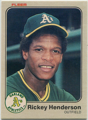 Rickey Henderson 1983 Fleer Card #519