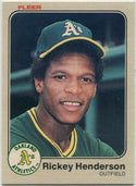 Rickey Henderson 1983 Fleer Card #519