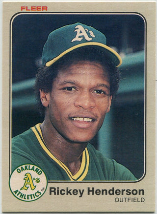 Rickey Henderson 1983 Fleer Card #519