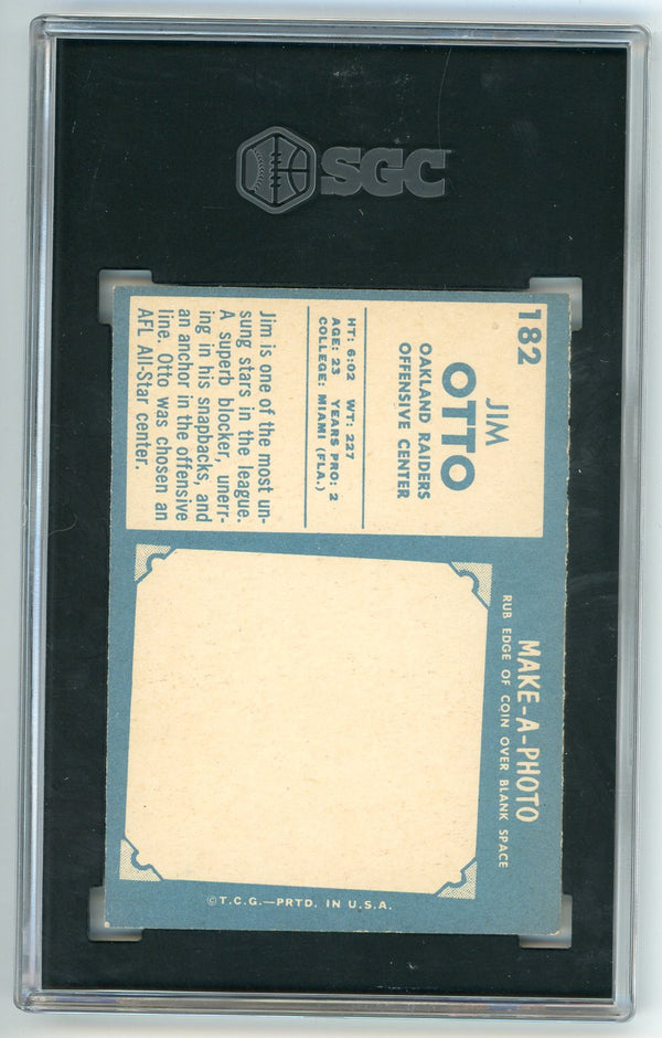 Jim Otto 1961 Topps #182 SGC 6.5