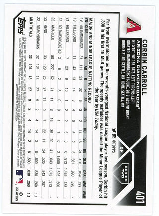 Corbin Carrol 2023 Topps Rookie Card #95