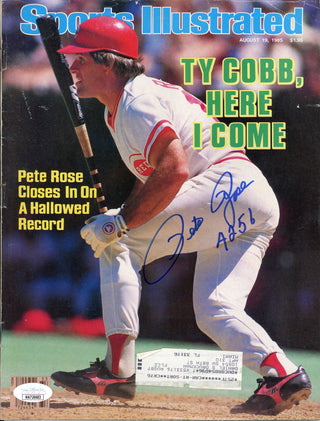 Pete Rose "4256" Autographed Sports Illustrated Magazine - August 19, 1985 (JSA)