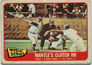 Mickey Mantle 1965 Topps Mantle's Clutch HR Card #134