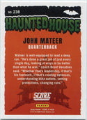 John Mateer 2026 Panini Score A Treat Haunted House RC #238