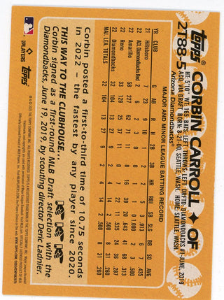 Corbin Carrol 2023 Topps 35th Anniversary Rookie Card #2T88-5