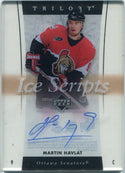 Martin Havlat 2005 - 2006 Upper Deck Trilogy Ice Scripts Autographed Card #IS-HA
