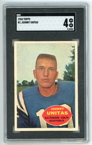 John Unitas 1960 Topps #1 SGC 4