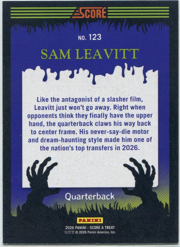 Sam Leavitt 2026 Panini Score A Treat RC #123