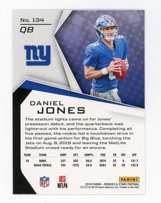 Daniel Jones 2019 Panini Rookies & Stars #134 Card