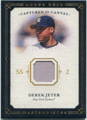 Derek Jeter 2008 Upper Deck Masterpieces Captured On Canvas Jersey Card #CC-JE