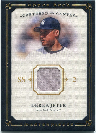 Derek Jeter 2008 Upper Deck Masterpieces Captured On Canvas Jersey Card #CC-JE