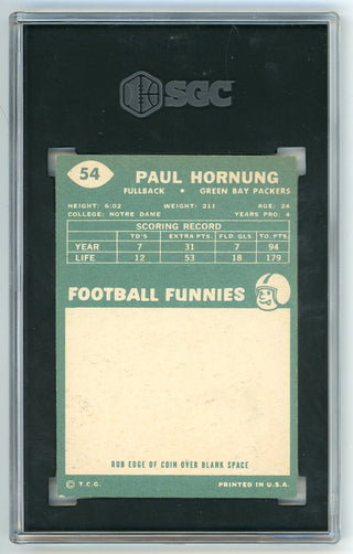 Paul Hornung 1960 Topps #54 SGC 7
