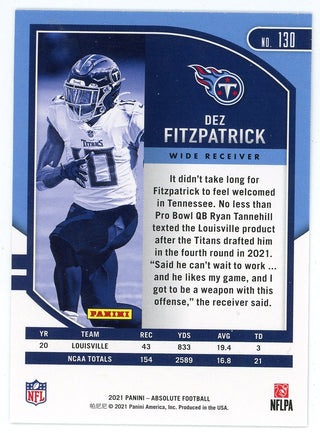 Dez Fitzpatrick 2021 Panini Absolute Rookie Card #130