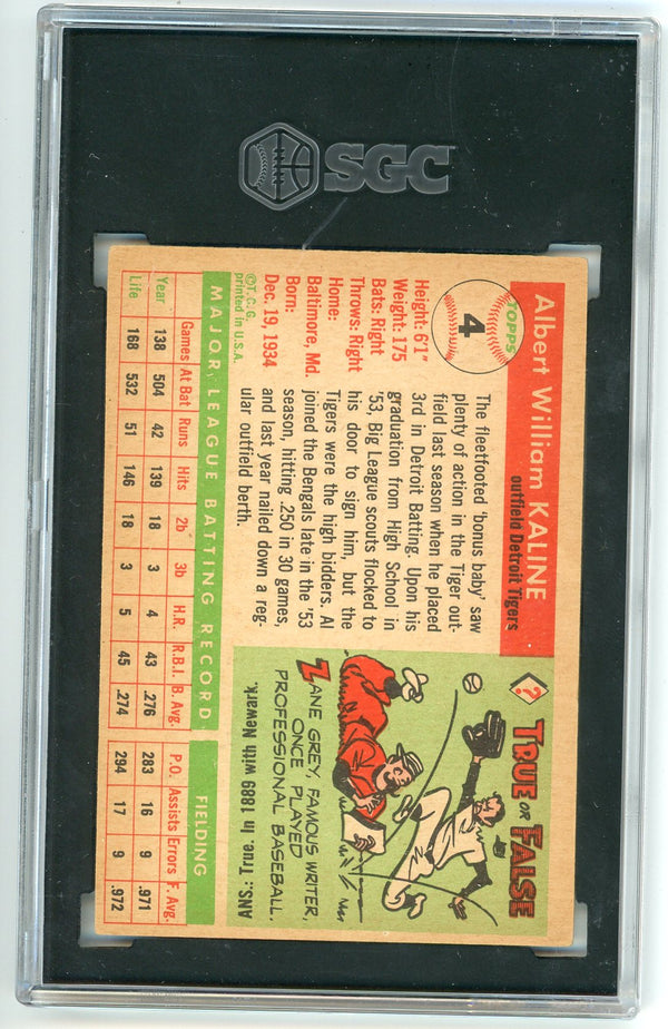 Al Kaline 1955 Topps Card #4 SGC 4.5