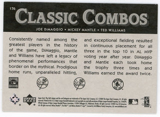 Joe DiMaggio, Mickey Mantle & Ted Williams 2004 Upper Deck Classic Combos #176