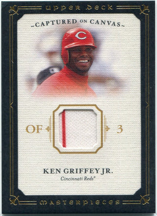 Ken Griffey Jr 2008 Upper Deck Masterpieces Captured On Canvas 2 Color Jersey Card #CC-GR