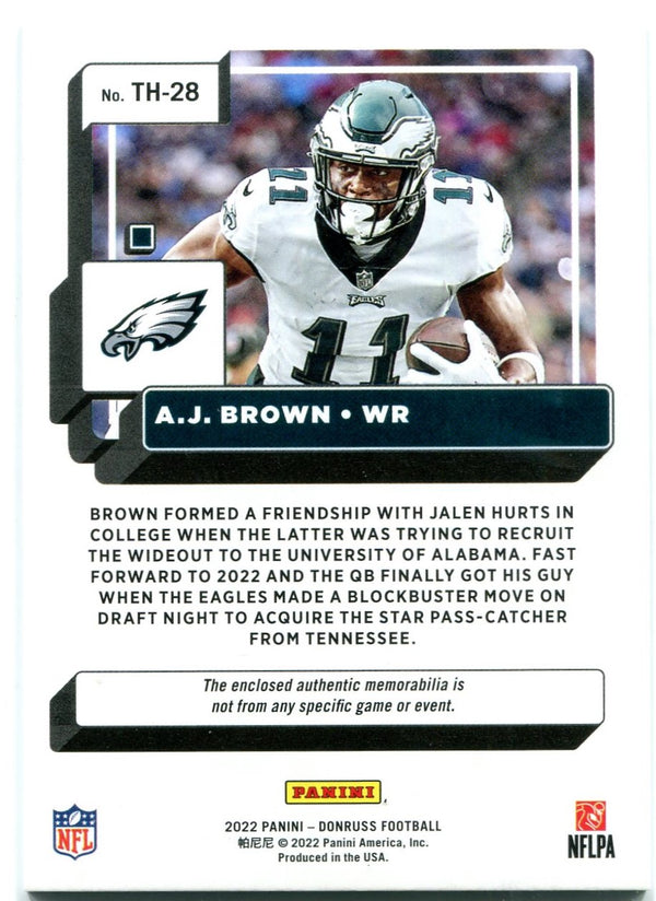 A.J. Brown Panini Donruss Threads 2022