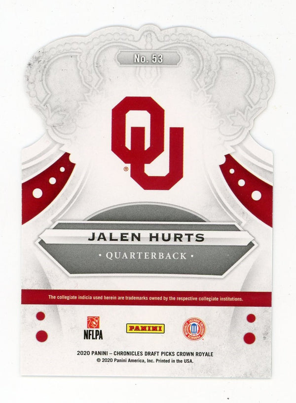 Jalen Hurts 2020 Panini Bronze #53 Card