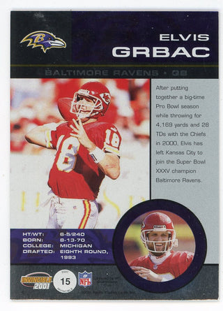 Elvis Grbac 2001 Pacific Invincible Patch Relic #15