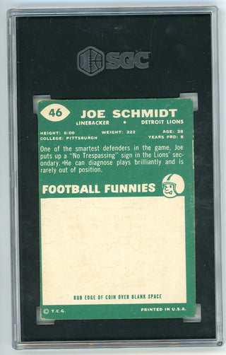 Joe Schmidt 1960 Topps #46 SGC 5
