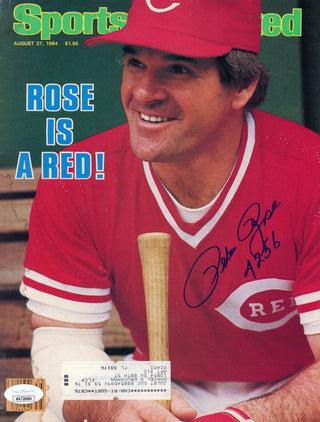 Pete Rose "4256" Autographed Sports Illustrated Magazine - August 27th, 1984 (JSA)