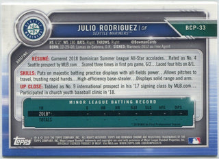 Julio Rodriguez 2019 Bowman Chrome Prospects 1st Bowman RC #BCP-33
