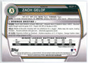 Zach Gelof 2023 Bowman Chrome 1st Bowman Lunar Glow Refractor Card #BCP-1