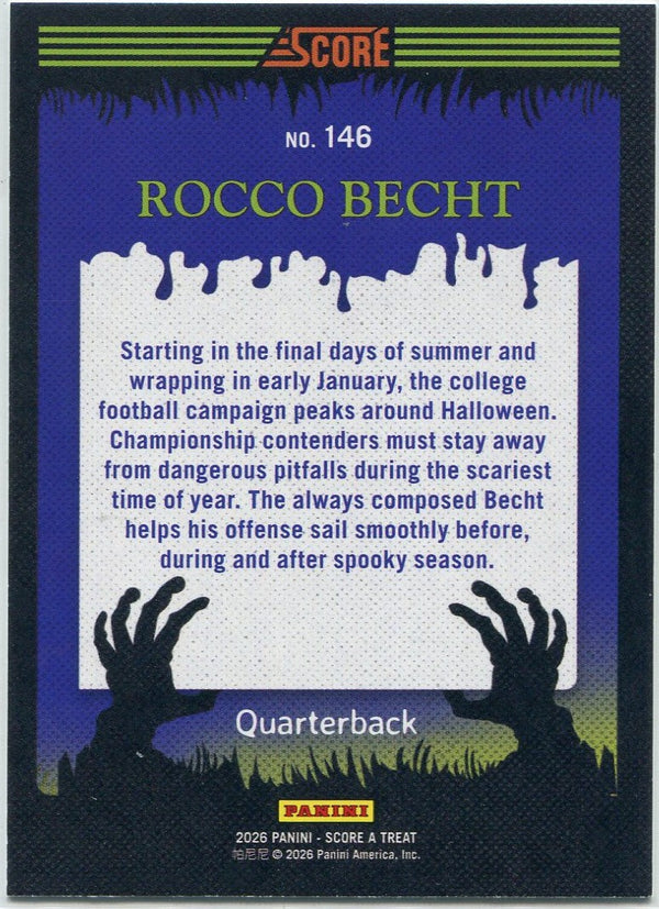 Rocco Becht 2026 Panini Score A Treat RC #146